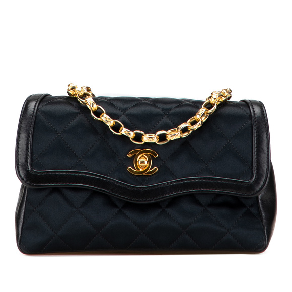 Pre-Loved Chanel CC Quilted Satin Bijoux Chain Single Flap - Picture 1 of 10